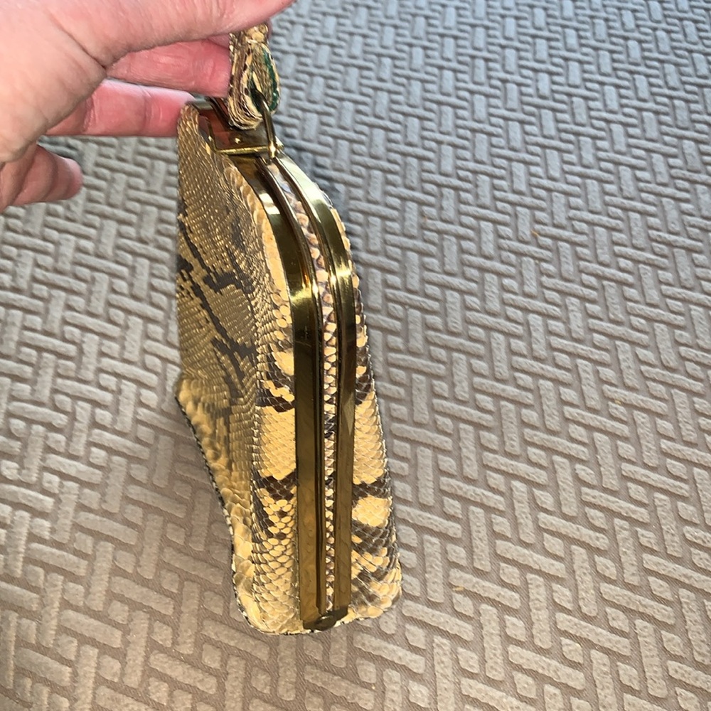 Vintage Python Evening Wristlet - Picture 5 of 7